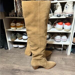 Vince Camuto Tan Over the Knee Boots